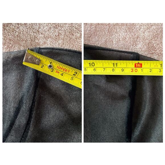 Vtg 90’s Black Sheer Crotch Snap Bodysuit Embellished Jewels Dance Stretch Med. - Picture 14 of 16